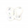 White mother-of-pearl in butterfly shape 10x12 mm x 1pc 