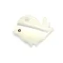Nacre blanche en forme d'oiseau 9x9mm x 1pc