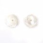 White mother-of-pearl flower 8mm x 1pc