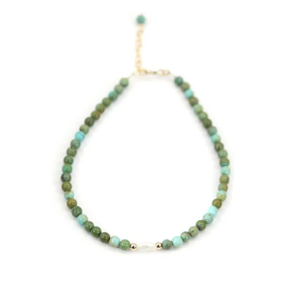 Gold Filled & Turquoise Bracelet x 1pc