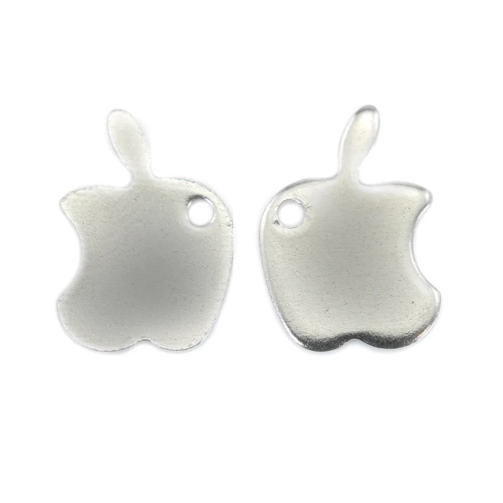 Stainless Steel Apple Charm 304 9x12mm x 2pcs