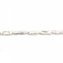 White Freshwater cultured Pearl baroque 10x30mm x 40cm