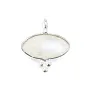 Encantamento do olho de pedra lunar prata facetada 925 10x12mm x 1pc