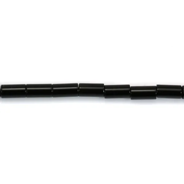 Black onyx tube 4x8mm x 39cm