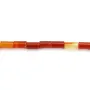 Carnelian tube 4x8mm x 39cm