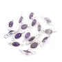 Ovaler facettierter Amethyst-Block in 925er Silber 4x11mm x 1Stk