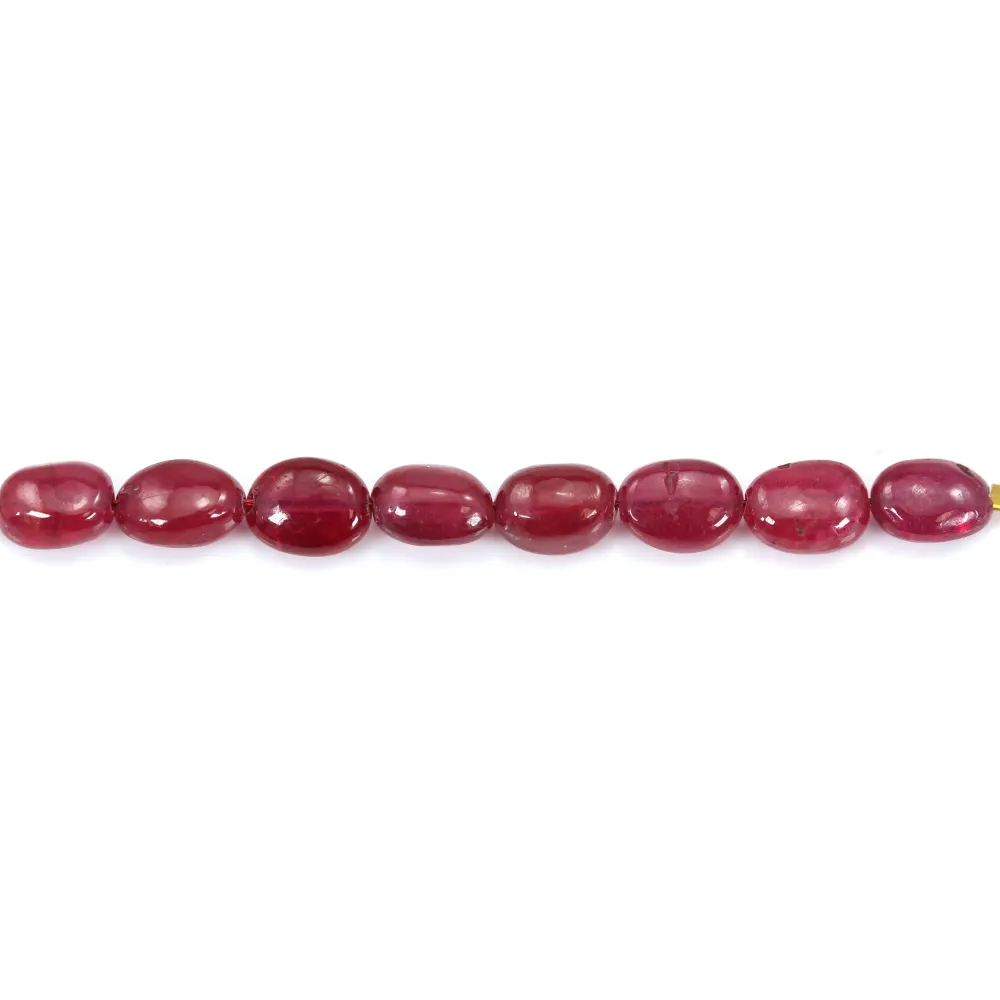 Barroco oval rubi vermelho tratado 4-6x6-8mm x 5cm (8pcs)