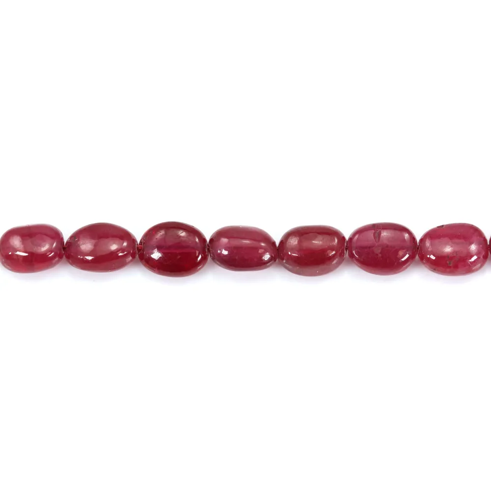 Oval rubi vermelho tratado barroco oval 5-7x7-9mm x 5cm (7pcs)