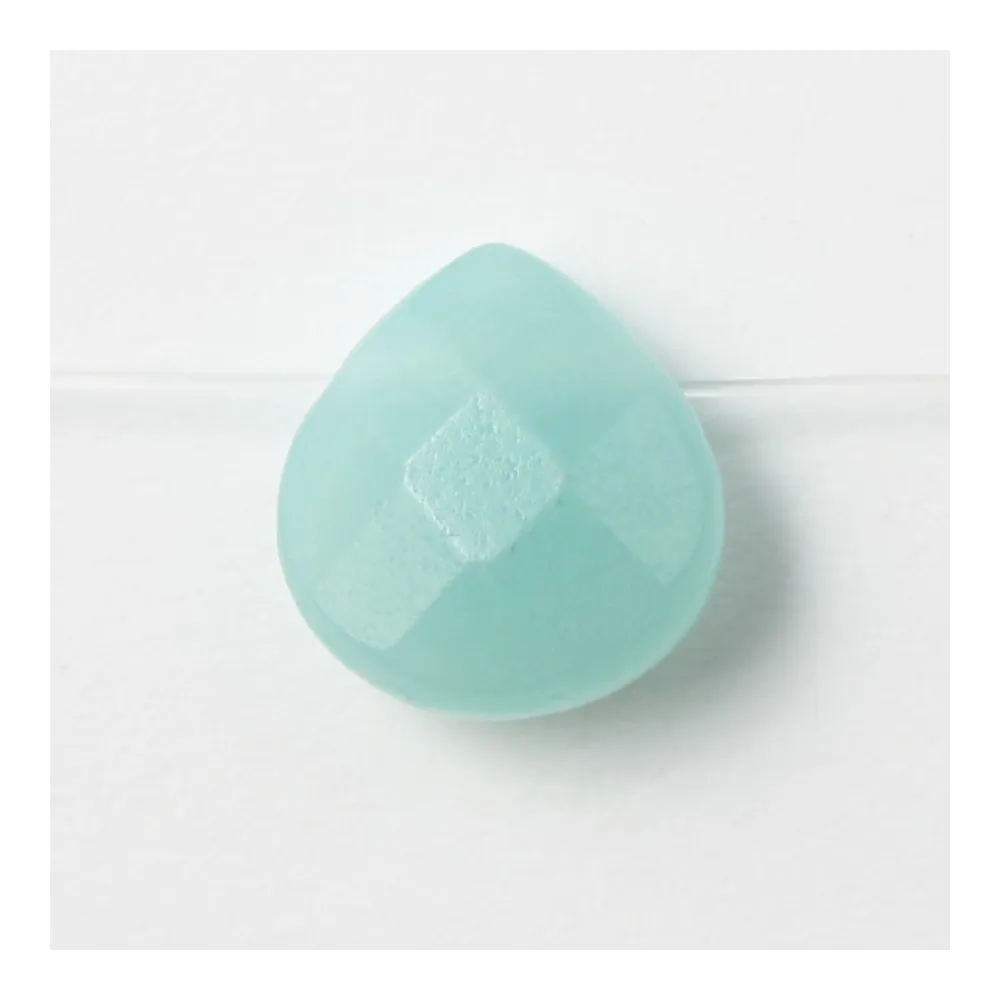 Amazonite Goutte Plate Facette 10x10mm x 4 PCS
