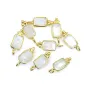 Rectángulo Moonstone Charm conjunto en plata de ley 925 ORO 5x13mm x 1pc