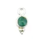 Charm Stein gefärbt Farbe Smaragd rund facettiert 5x11mm x 1pc