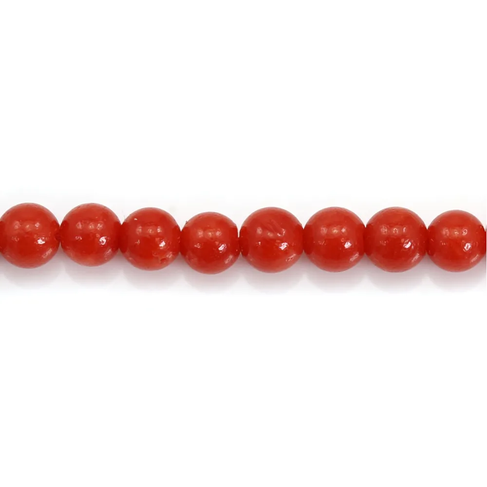 Rote Koralle Natur rund 3mm x 45cm