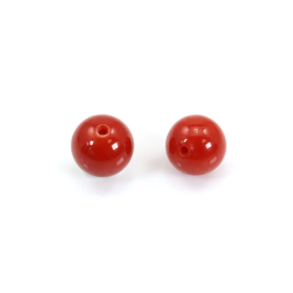 Corail Rouge Naturel goutte semi percé 5x14mm x 1pc