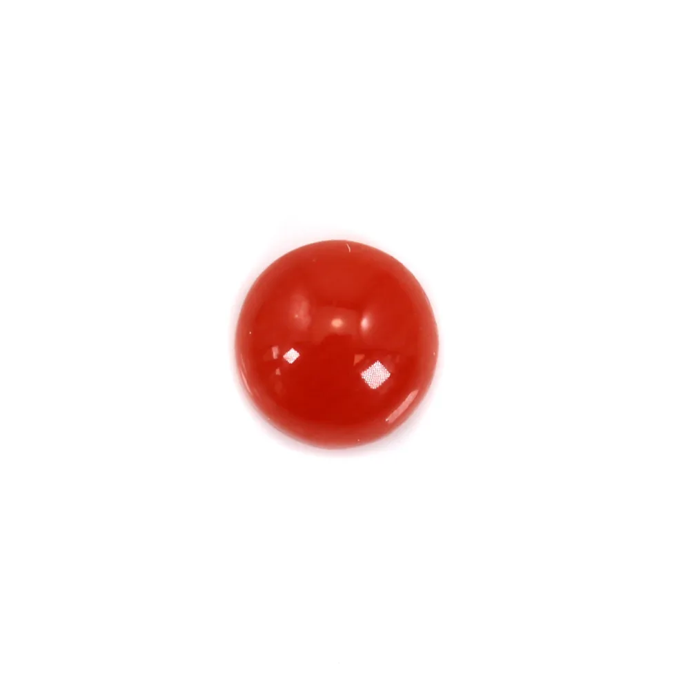 Cabochon Corail rouge Naturel rond 4mm x 1pc