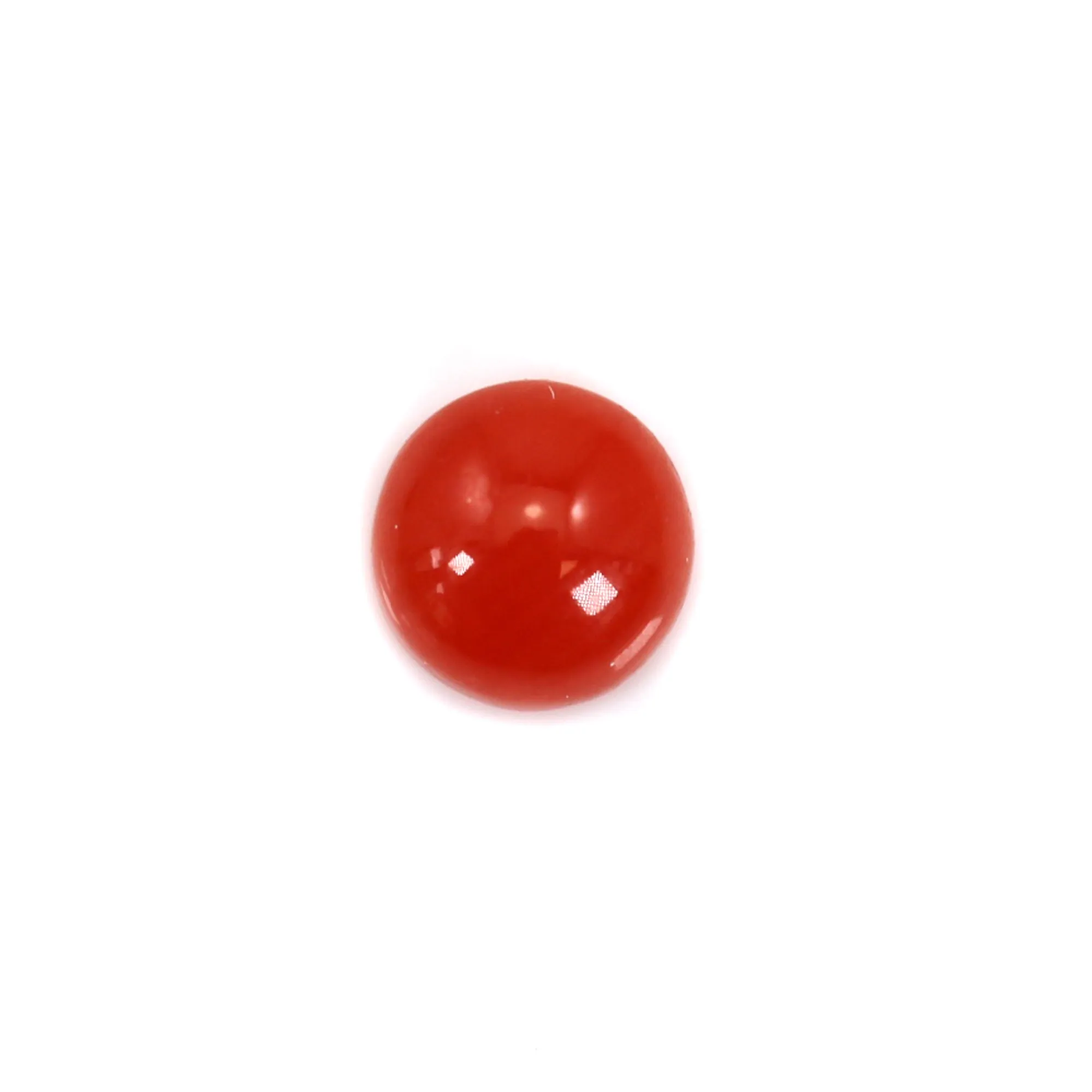 Non Collared Corail Cabochon Corail rouge Naturel rond 3mm - Corail Véritable non traité