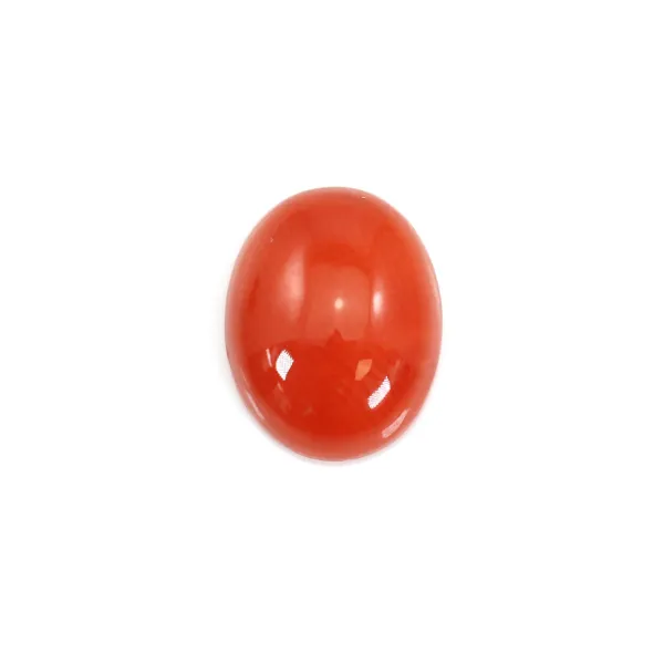 Cabochon Natural Red Coral Oval 4x6mm x 1pc