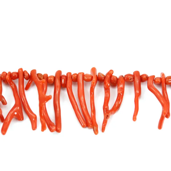 Tubo barroco de coral rojo natural x 50cm