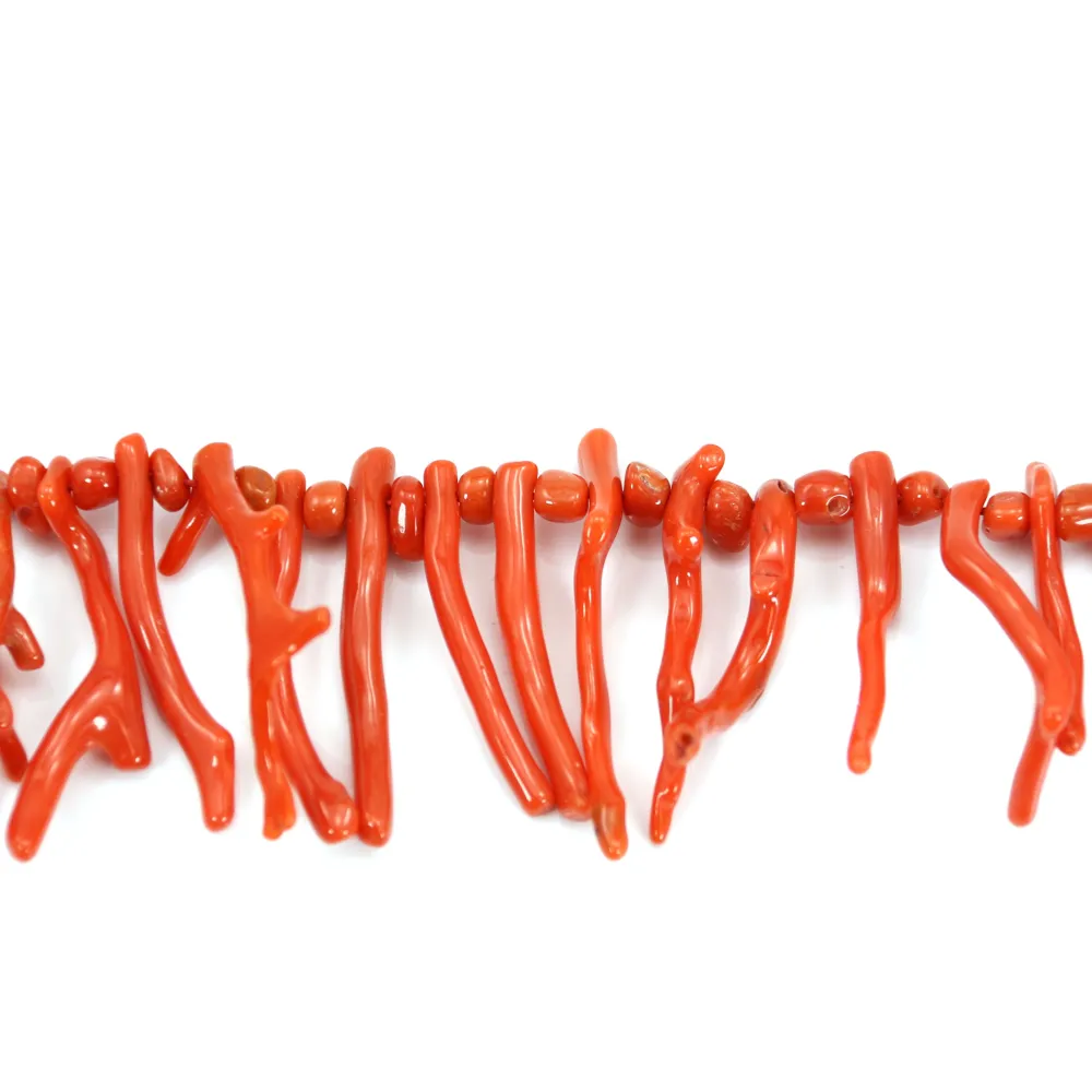 Tubo barroco de coral rojo natural x 50cm