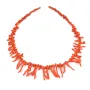 Natural red coral baroque tube x 50cm