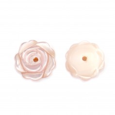 Pink mother-of-pearl flower 8mmx 1pc