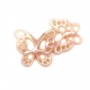 Pink mother-of-pearl butterfly couple 13x18mm x 1pc