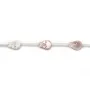 Tête de mort en nacre rose 8x12mm x 1pc