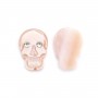 Pink mother-of-pearl skull 8x12mm x 1pc