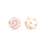 Nacre rose semi percée en forme de fleur (rose) 10mm x 1pc