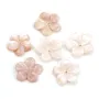 Pink mother-of-pearl 5 petal flower 15mm x 1pc