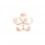 Pink mother-of-pearl 5 petal flower 10mm x 1pc