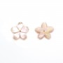 Pink mother-of-pearl 5 petal flower 10mm x 1pc