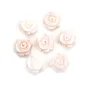 Nacre rose semi-percée en forme de rose 10mm x 1pc