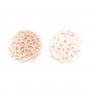 Nacre rose ajourée motif floral 18mm x 1pc