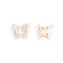 Nacre rose ajourée en forme de Papillon 9.5x11.5mm x 1pc