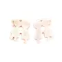 Nacre rose en forme de couple d'amoureux 14x16mm x 1pc