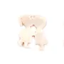 Nacre rose en forme de couple d'amoureux 14x16mm x 1pc
