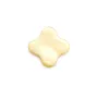 Nacre jaune en forme de trèfle 12mm x 2pcs