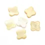 Nacre jaune en forme de trèfle 12mm x 2pcs