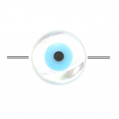 Natural shell "your bleu eyes'' 5mm x 1pc 