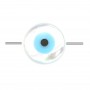 Natural shell "your bleu eyes'' 5mm x 1pc 