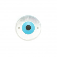 Natural shell "your bleu eyes'' 12mm x 1pc 
