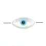 Nacre blanche en forme d'oeil allongé 5x10 mm x 1pc