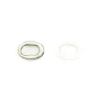 Nacre grise en oval évidé 4x6mm x 20 pcs