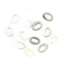 Nacre grise en oval évidé 4x6mm x 20 pcs
