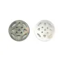 médaillon ajouré nacre grise rosace 12mm x 1pc