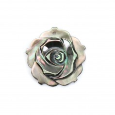Gray mother-of-pearl rose 20mm x 1pc