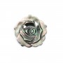Gray mother-of-pearl rose 20mm x 1pc