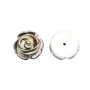 Nacre grise semi-percée en forme de rose 12mm x 2pcs