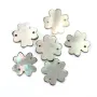 Nacre grise en forme de trèfle à 4 feuilles 12mm x 1pc