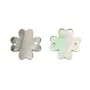 Nacre grise en forme de trèfle à 4 feuilles 12mm x 1pc